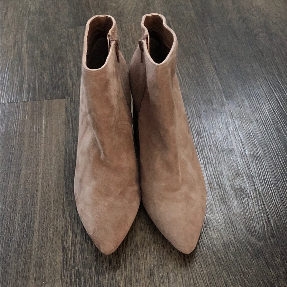 Steve Madden Blush Suede Pointed Ankle Booties